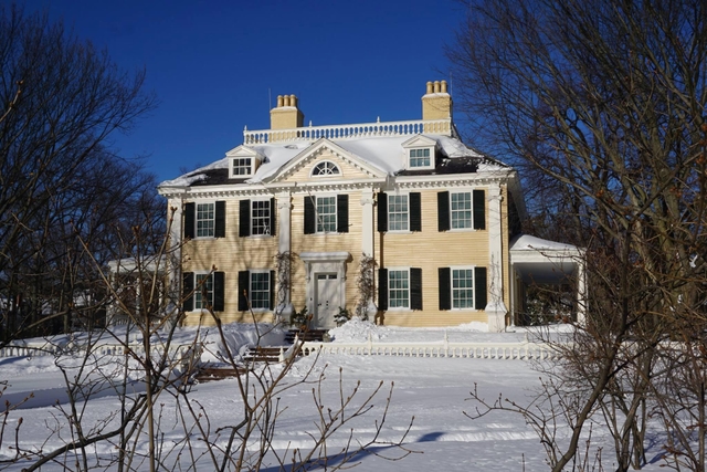 house covered with new fallen snow