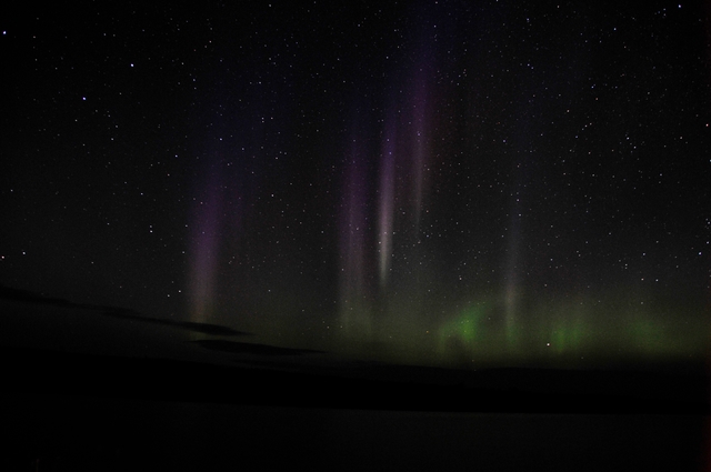 Diverse colored Aurora Borealis in the night sky