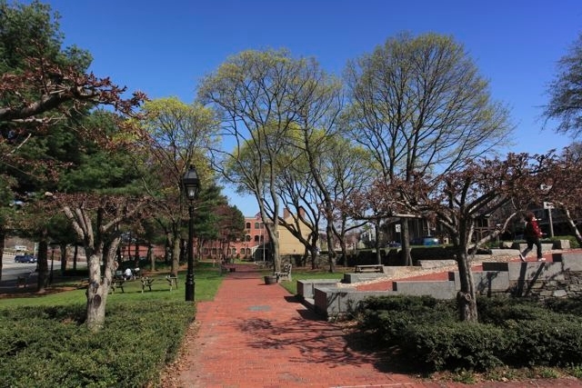 View of the park in early spring.