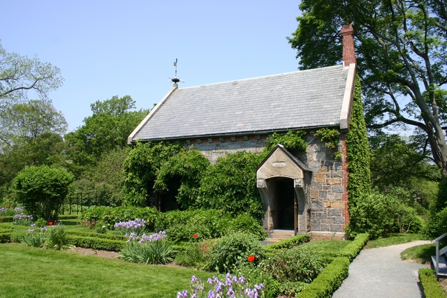 The Stone Library located outside Old House at Peace field.