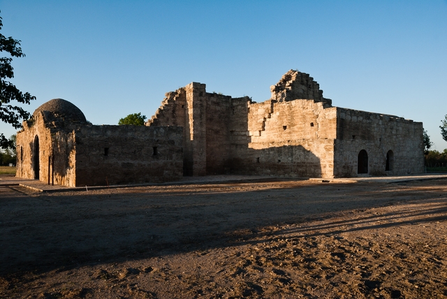 Mexican mission stands in the dirt