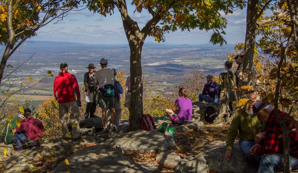 Ranger presenting program on top of the Massanutten Moutain.