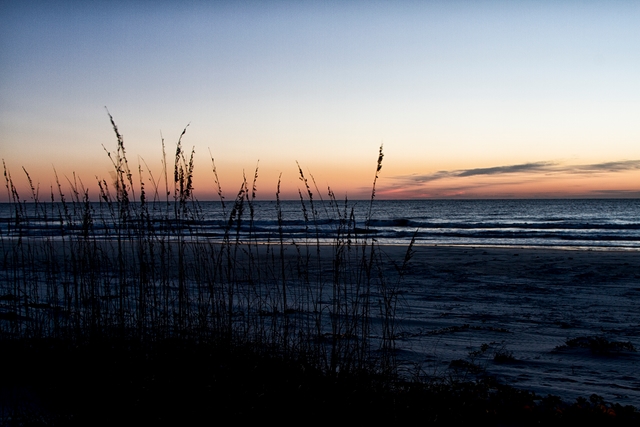 Ocean beach at sunrise