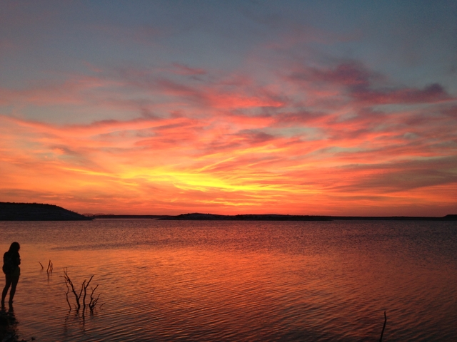 Sunset over Amistad National Recreation Area