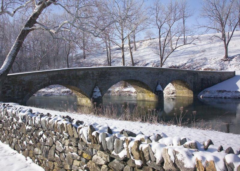 three arch stone bridge over Antietam Creek