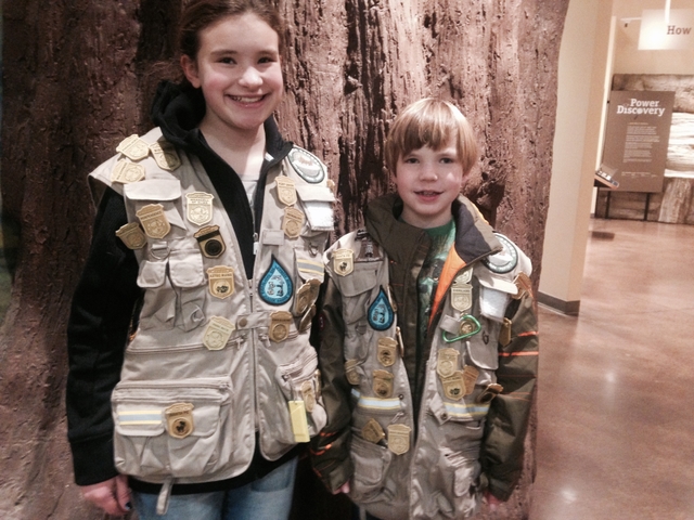 Junior Rangers in Visitors Center