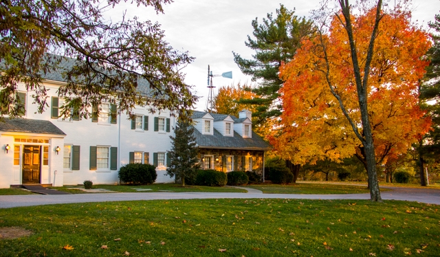 The Eisenhower home in autumn