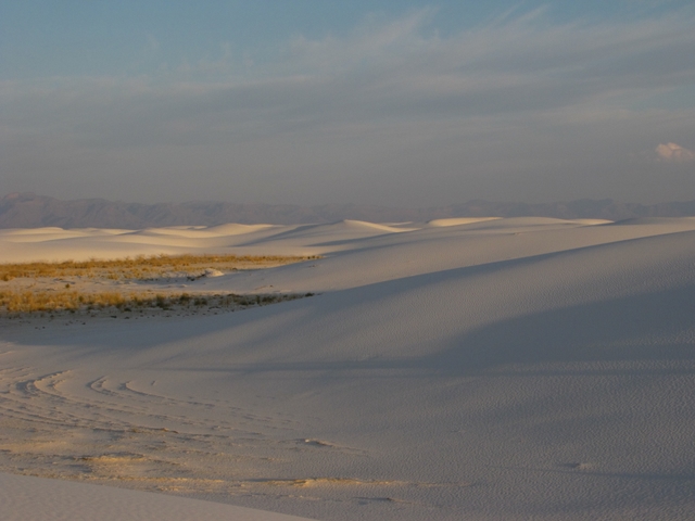 Grey shadows on dunes.