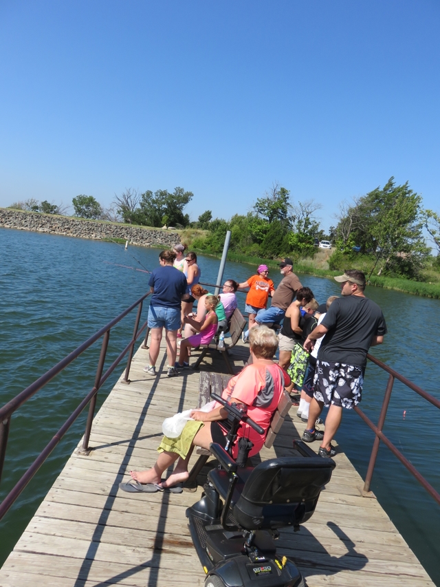 Lake fishing with family