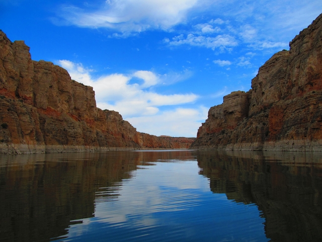 smooth water just south of Barry's Landing