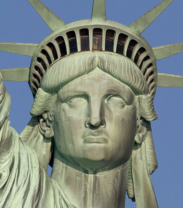 Statue of Liberty looking ahead