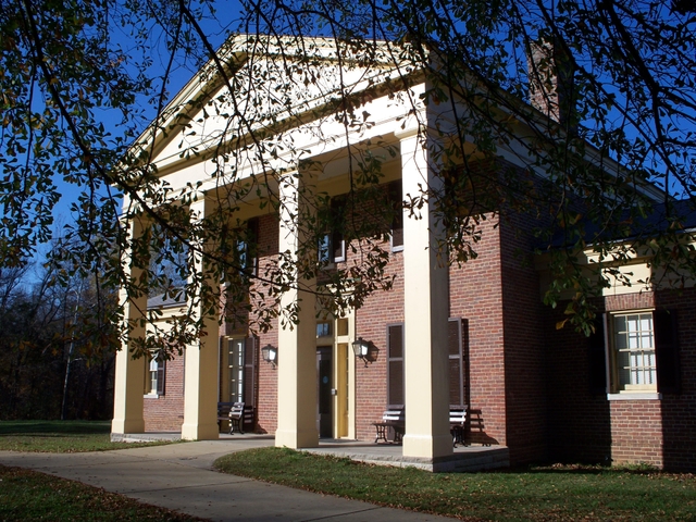 Photo of the front of the visitor center